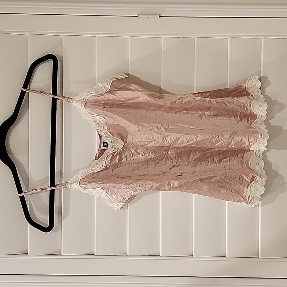 GAP | Light Pink Lace Trim Camisole - Size L